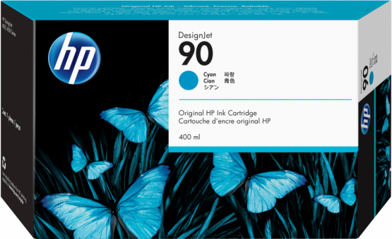 HP 90 Cyan Original DesignJet Ink Cartridge (C5061A) 