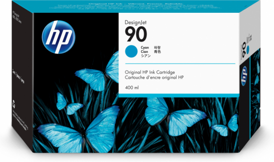 HP 90 Cyan Original DesignJet Ink Cartridge (C5061A) 
