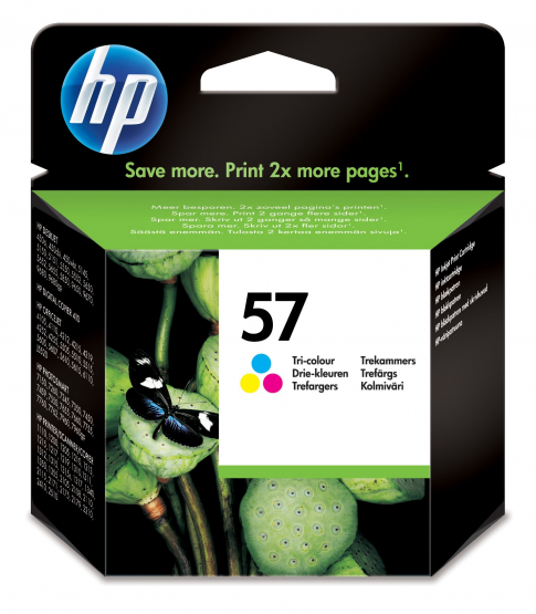 HP 57 Tri-Colour Original Ink Cartridge - Cyan, Magenta, Yellow (C6657AE) 