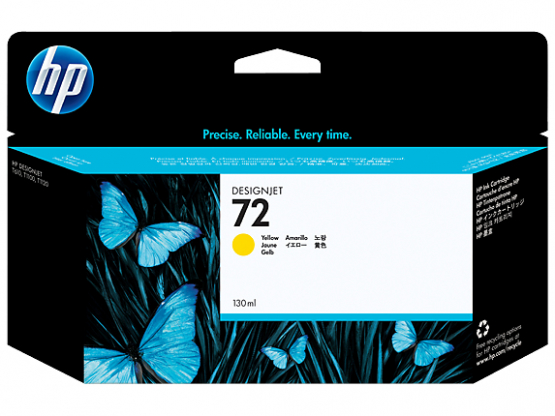 HP 72 Yellow Original Original DesignJet Ink Cartridge (C9373A) 