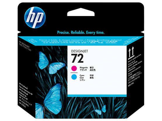 HP 72 Magenta and Cyan Original DesignJet Printhead (C9383A) 