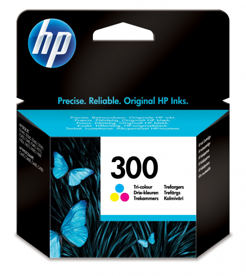HP 300 Tri-Colour Original Ink Cartridge - Cyan, Magenta, Yellow (CC643EE) 