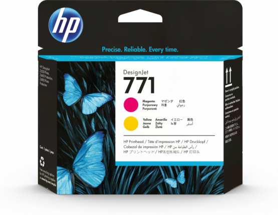 HP 771 Magenta and Yellow Original DesignJet Printhead (CE018A) 