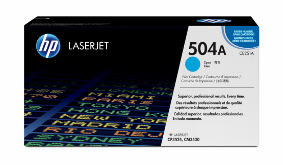 HP 504A Cyan Original Toner Cartridge (CE251A) 