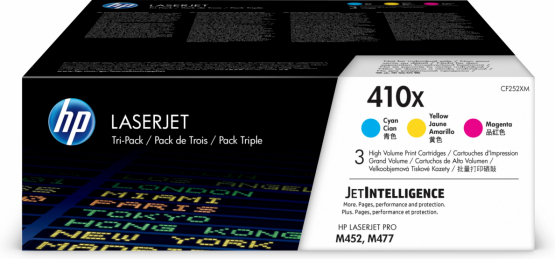 HP 410X Black Original Toner Cartridge (3 Pack) - High Capacity (CF252XM) 