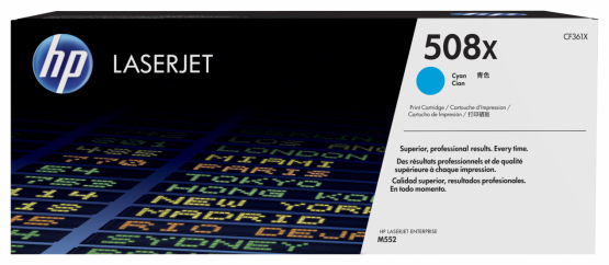 HP 508X Cyan Original Toner Cartridge - High Capacity (CF361X) 