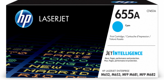 HP 655A Cyan Original Toner Cartridge (CF451A) 
