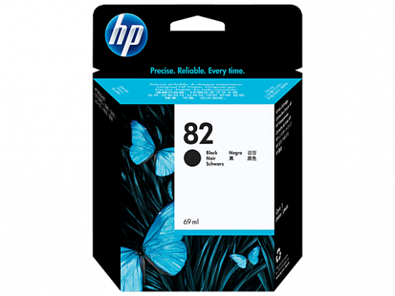 HP 82 Black DesignJet Ink Cartridge (CH565A) 