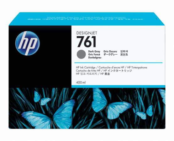 HP 761 Dark Gray Original DesignJet Ink Cartridge (CM996A) 