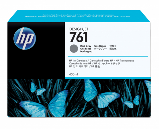 HP 761 Dark Gray Original DesignJet Ink Cartridge (CM996A) 