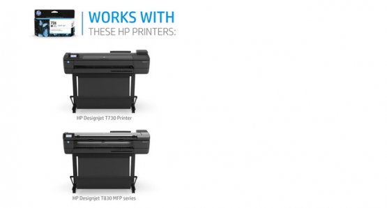 HP 728 Cyan Original DesignJet Ink Cartridge (F9J67A) 