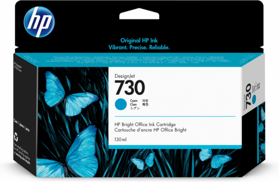 HP 730 Cyan Original DesignJet Ink Cartridge (P2V62A) 