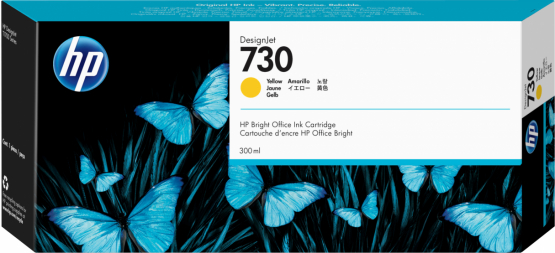 HP 730 Yellow Original DesignJet Ink Cartridge - Extra High Capacity(P2V70A) 