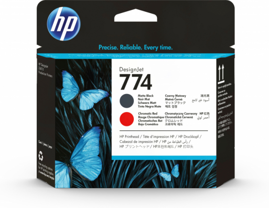 HP 774 Matte Black/Chromatic Red Original DesignJet Printhead (P2V97A) 