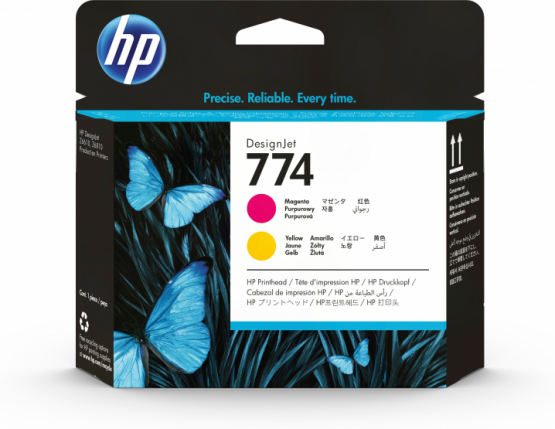 HP 774 Magenta/Yellow Original DesignJet Printhead (P2V99A) 