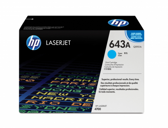 HP 643A Cyan Original Toner Cartridge (Q5951A) 