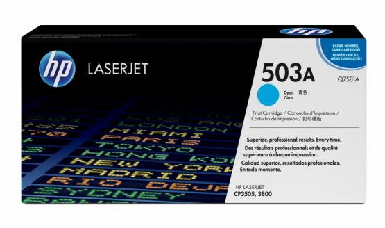 HP 503A Cyan Original Toner Cartridge (Q7581A) 