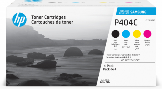 Samsung CLT-P404C Black/Cyan/Magenta/Yellow Toner Cartridge - 4 Pack(SU365A) 