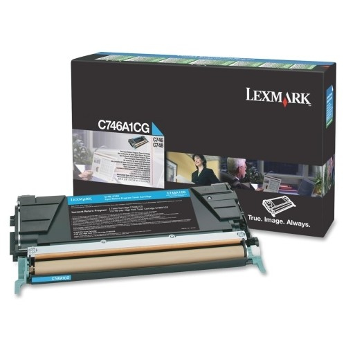 Lexmark C746A1CG Cyan Original Toner Cartridge (C746A1CG) 