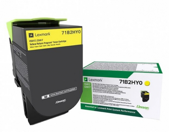 Lexmark 71B2HY0 Yellow Original Toner Cartridge (71B2HY0) 