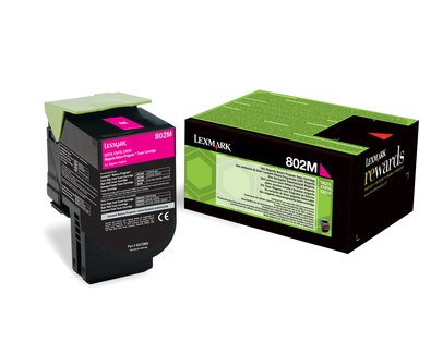 Lexmark 802M Magenta Original Toner Cartridge (80C20M0) 