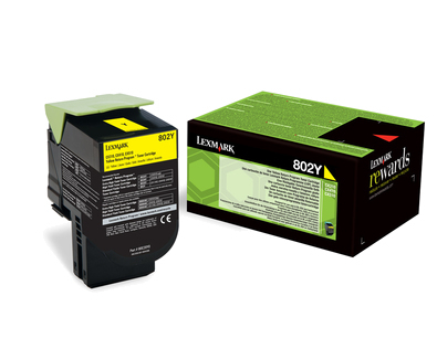 Lexmark 802Y Yellow Original Toner Cartridge (80C20Y0) 