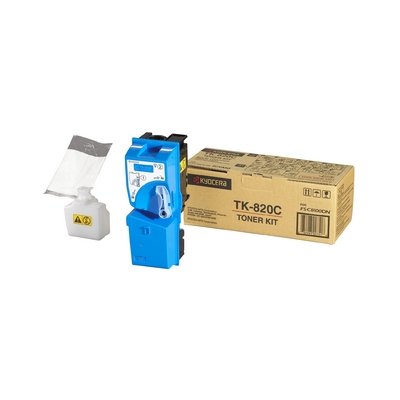 Kyocera TK-820C Cyan Original Toner Cartridge (1T02HPCEU0) 