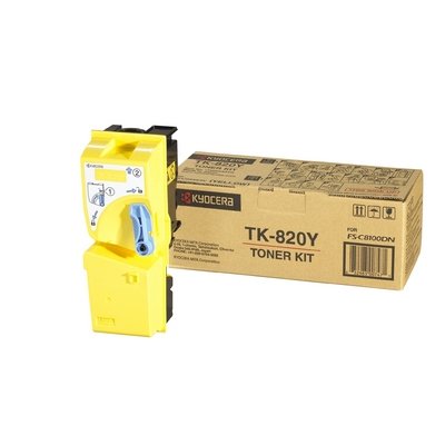 Kyocera TK-820Y Yellow Original Toner Cartridge (1T02HPAEU0) 