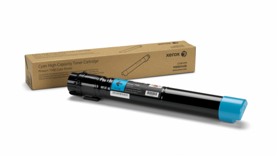 Xerox Phaser 7500 Cyan Toner Cartridge- High Capacity (106R01436) 