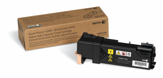 Xerox Phaser 6500 / WorkCentre 6505 Yellow Toner Cartridge- High Capacity (106R01596) 