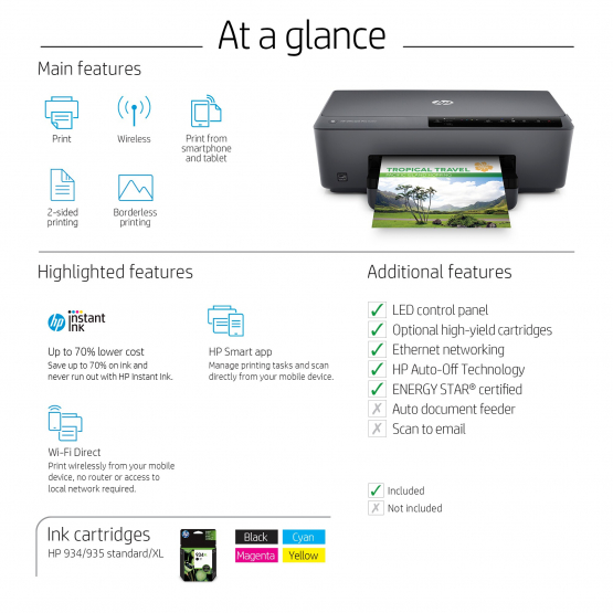 HP OfficeJet Pro 6230 Inkjet Printer (E3E03A#A81) 