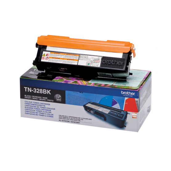 Brother TN-328BK Black Toner Cartridge (TN328BK) 