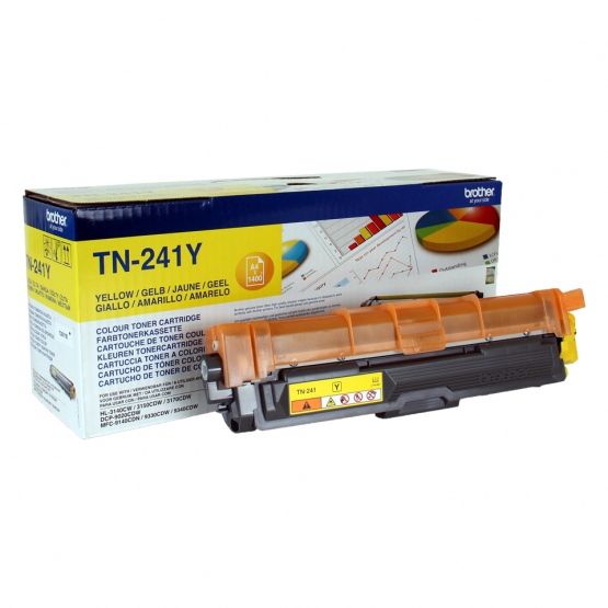 Brother TN-241Y Yellow Toner Cartridge (TN241Y) 
