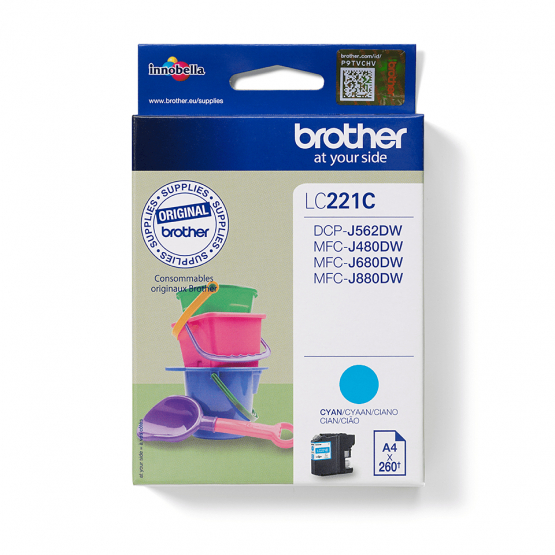 Brother LC-221C Cyan Ink Cartridge (LC221C) 
