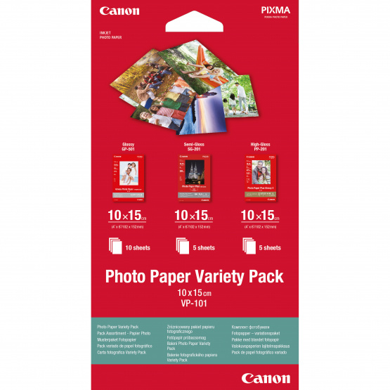 Canon VP-101 Photo Paper Variety Pack 4x6вЂќ - 20 Sheets(0775B078) 