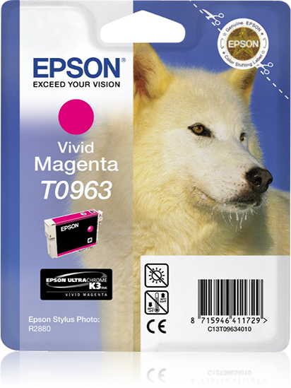Epson T0963 (Husky) Vivid Magenta Ink Cartridge (C13T09634010) 