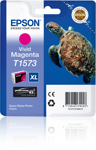 Epson T157 (Turtle) Vivid Magenta Ink Cartridge (C13T15734010) 