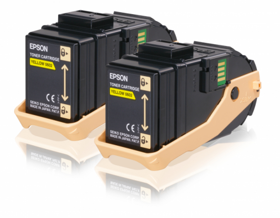 Epson S050606 Yellow Toner Cartridge Twin Pack (C13S050606) 