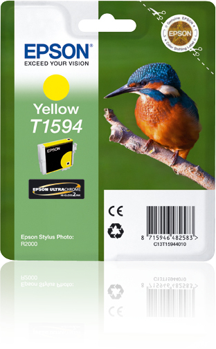 Epson T1594 (Hummingbird) Yellow Ink Cartridge (C13T15944010) 