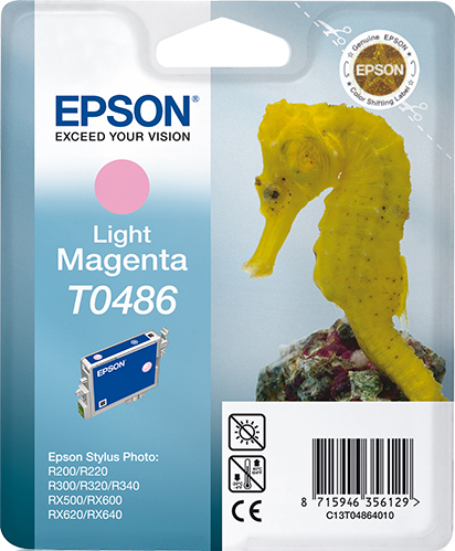 Epson T0486 (Seahorse) Light Magenta Ink Cartridge (C13T04864010) 