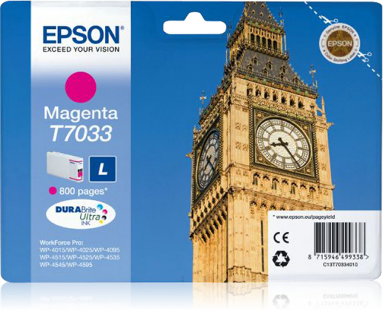 Epson T7033 (Big Ben) Magenta Ink Cartridge(C13T70334010) 