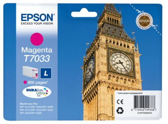 Epson T7033 (Big Ben) Magenta Ink Cartridge(C13T70334010) 