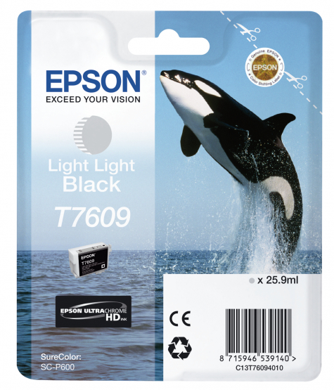 Epson T7609 (Whale) Light Light Black Ink Cartridge (C13T76094010) 